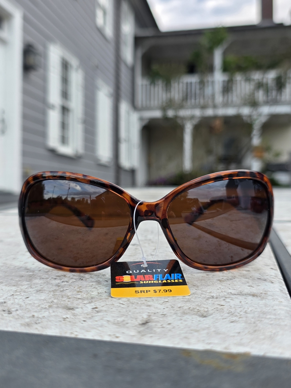 Solar Flair Tortoise Oversized Butterfly Sunglasses NWT